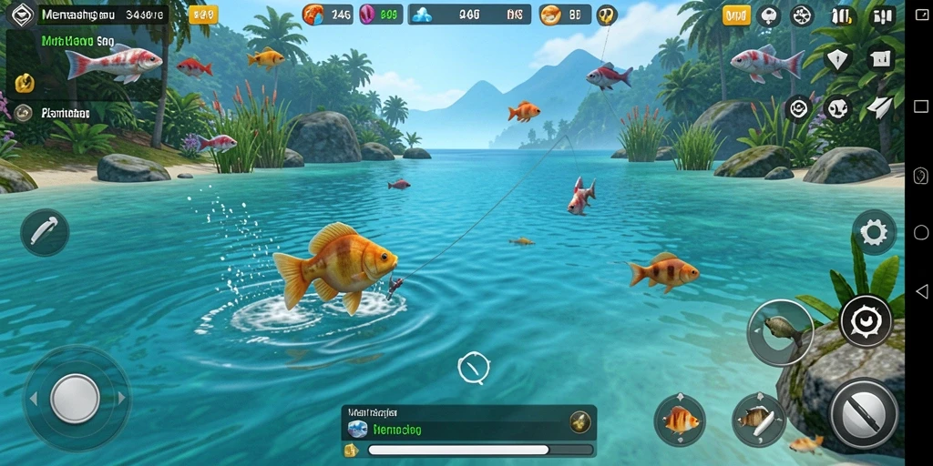 Screenshot gameplay <strong>3446</strong> menampilkan pengalaman memancing yang seru.