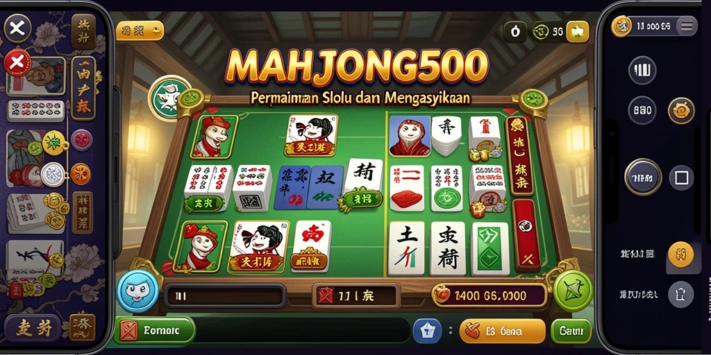 Tampilan gameplay Slot seru di MAHJONG500.