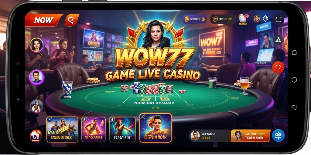Gameplay menarik dengan dealer langsung yang interaktif.